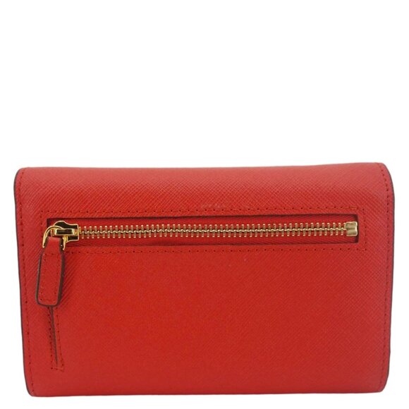 SOLD- MCM  Leather Compact Wallet Red - Picture 4 of 15